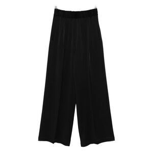 SEMICOUTURE Cropped Wide-Leg Pants Women BLACK